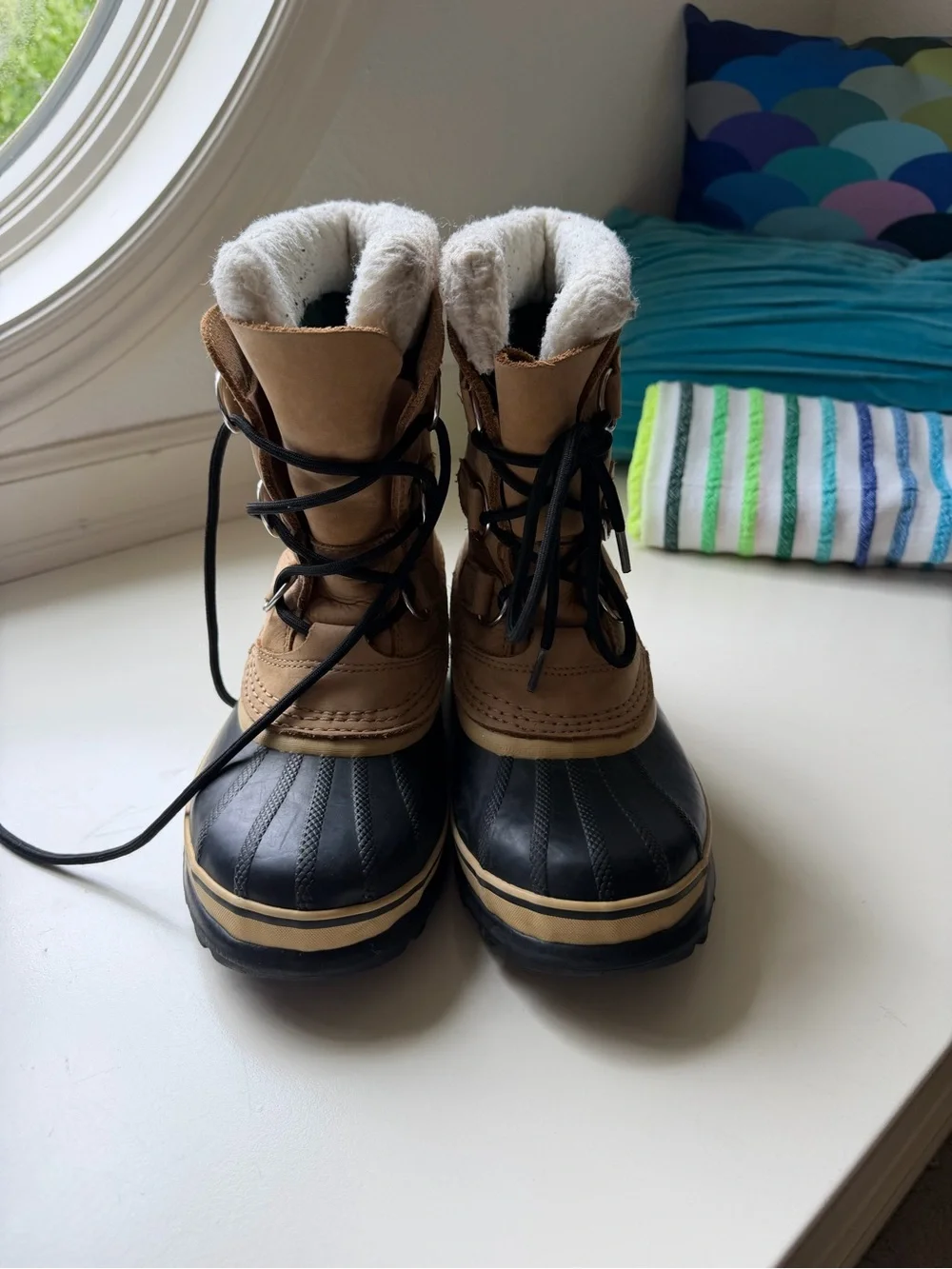 Kids Waterproof Winter Yoot Pac Sorel Boots - Tan and Black
